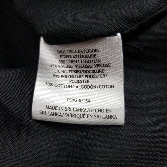 ModCloth Seashore Spectacular Linen Dress Womens 4 Black Sleeveless Fit Flare - Picture 12 of 14